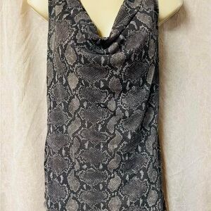 Sweet Pea Black and Gray Snake Print Top